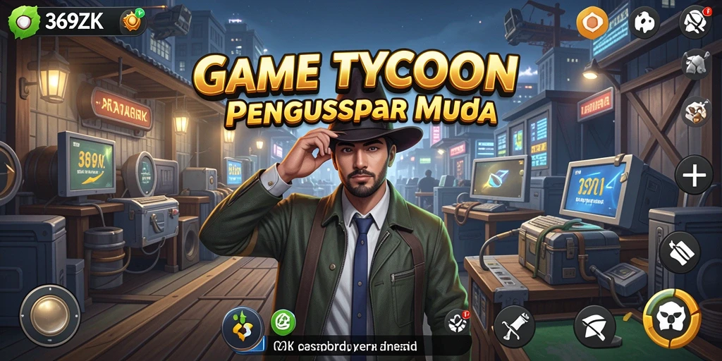 Tampilan gameplay 369ZK menampilkan keseruan membangun bisnis Tycoon.