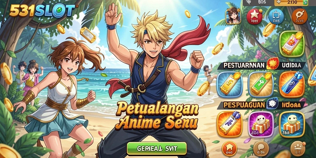 Tampilan permainan 531SLOT yang menampilkan karakter Anime menarik.