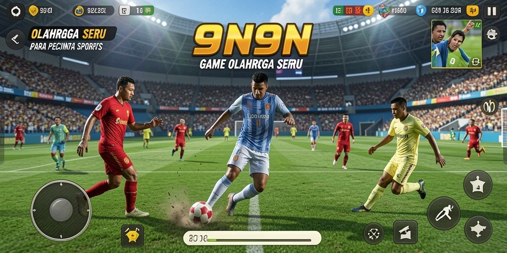 Screenshot gameplay 9N9N yang menampilkan aksi seru dalam olahraga.
