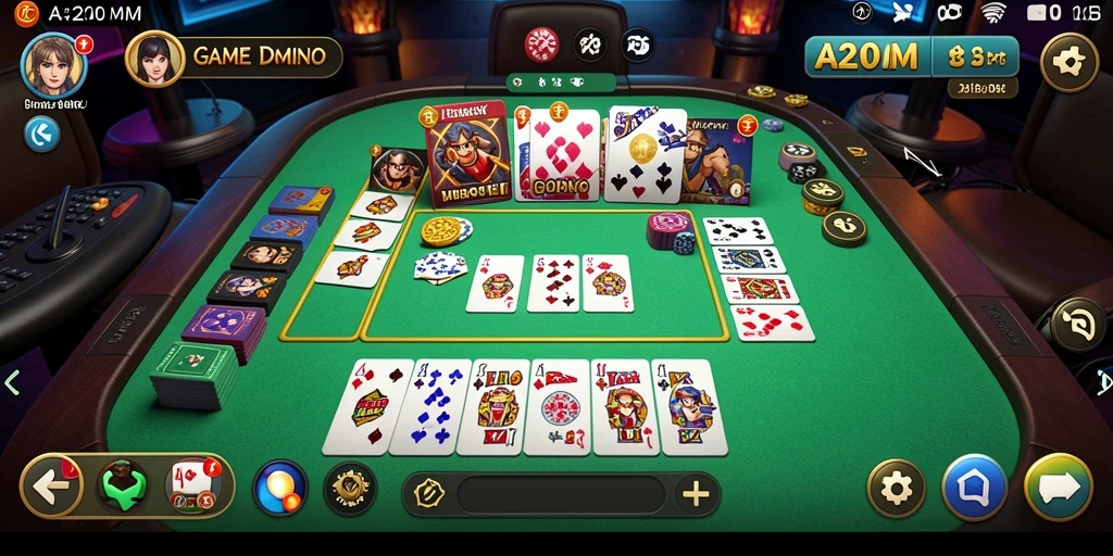 Tampilan screenshot A200M menampilkan gameplay seru di Domino.