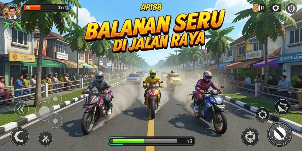 Gameplay Racing mendebarkan di API88 dengan trek yang menantang.