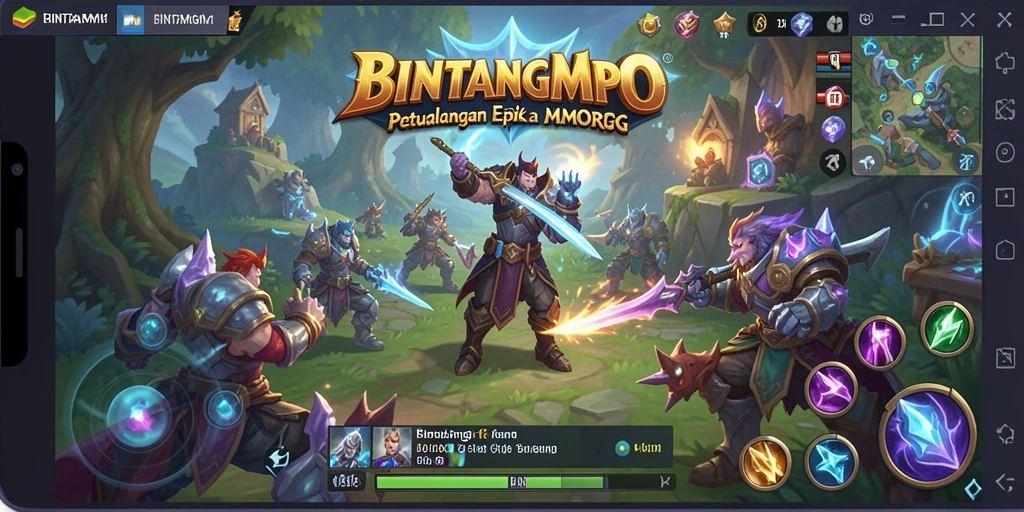 Screenshot BINTANGMPO menampilkan aksi seru dalam petualangan MMORPG.