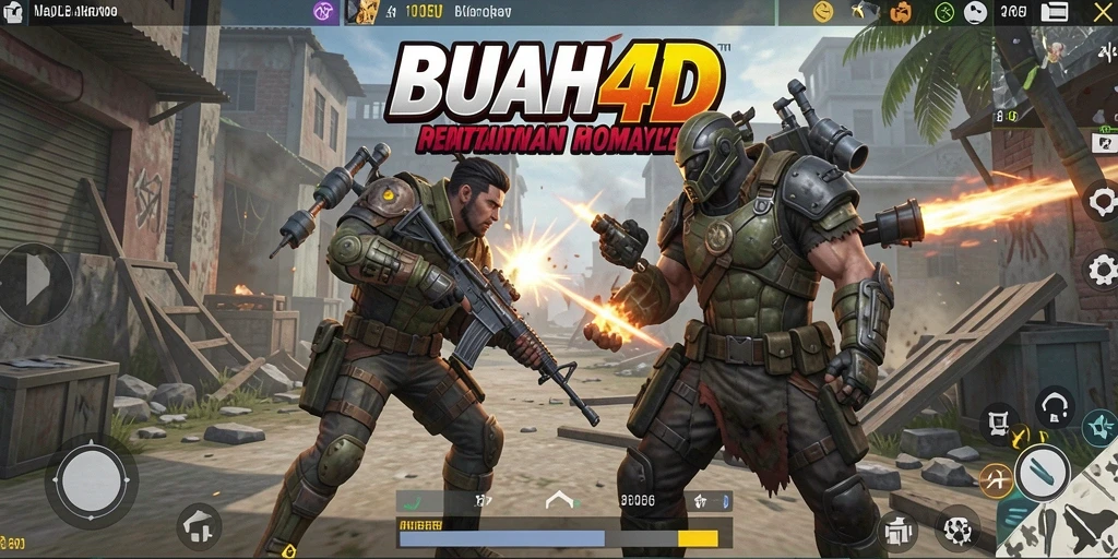 Tampilan aksi seru dalam game Battle Royale BUAH4D.