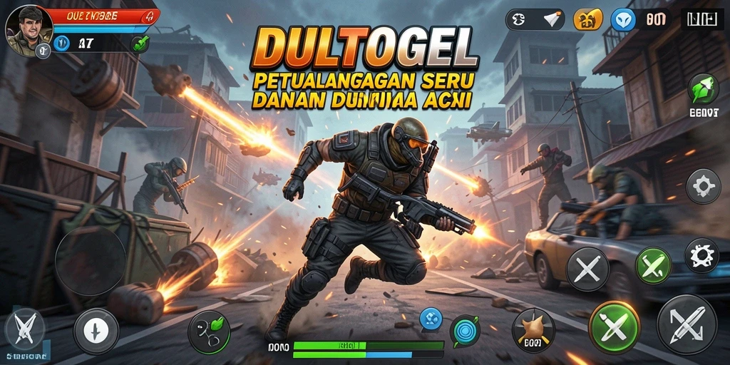 Tampilan gameplay DULTOGEL yang penuh aksi dan petualangan seru.