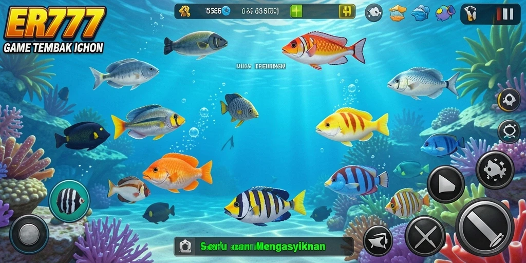 Screenshot ER777 menampilkan aksi seru dalam menangkap ikan besar.