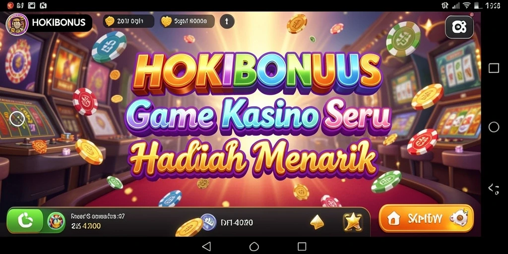 Tampilan gameplay HOKIBONUS yang menarik dan penuh aksi kasino.