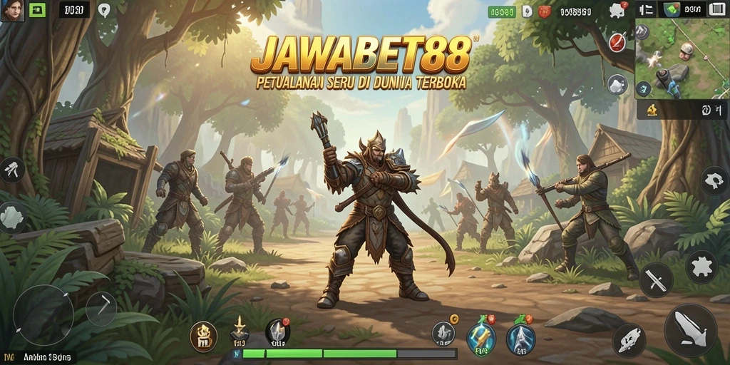 Tampilan gameplay JAWABET88 yang mendalam dalam dunia terbuka.