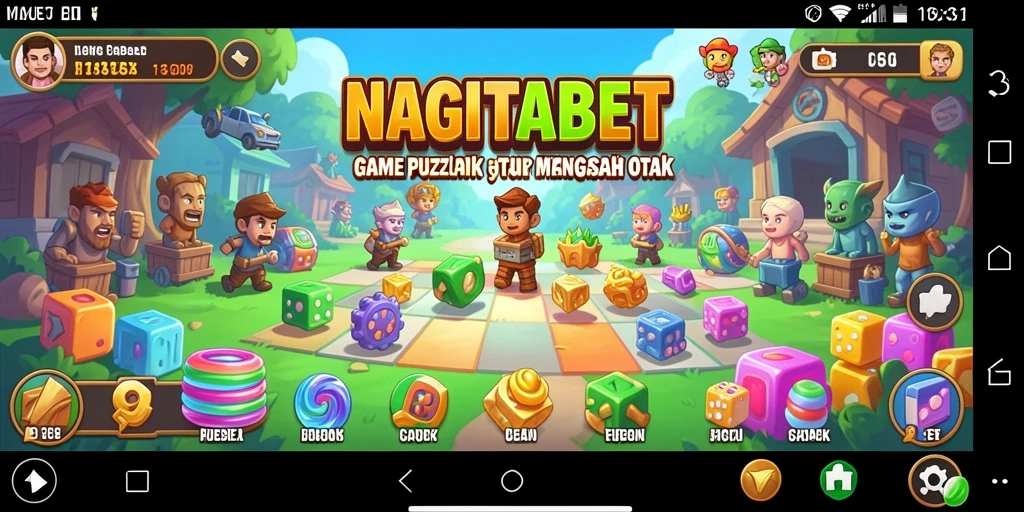 Tangkapan layar gameplay menarik dari NAGITABET yang menunjukkan tantangan Puzzle.