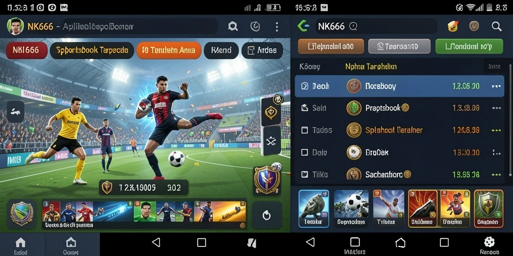 Tampilan menarik dari gameplay Sportsbook NK666.