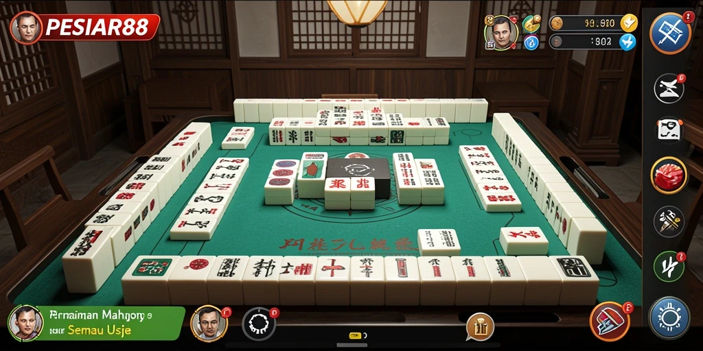 Tampilan gameplay PESIAR88 yang menarik dengan ubin Mahjong.