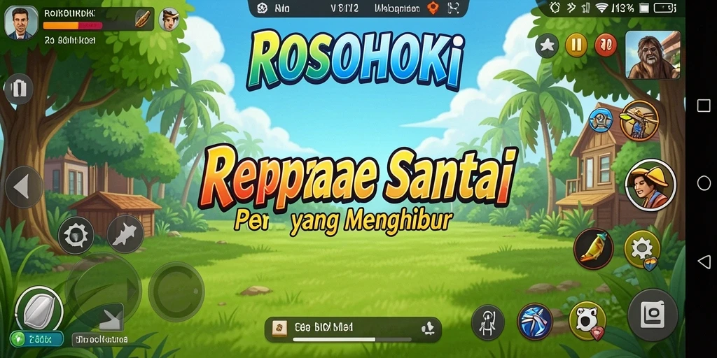 Tangkapan layar gameplay ROSOHOKI yang penuh warna dan seru.