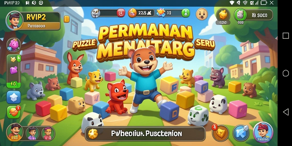 Tampilan gameplay RVIP2 yang menawan dengan teka-teki menantang.