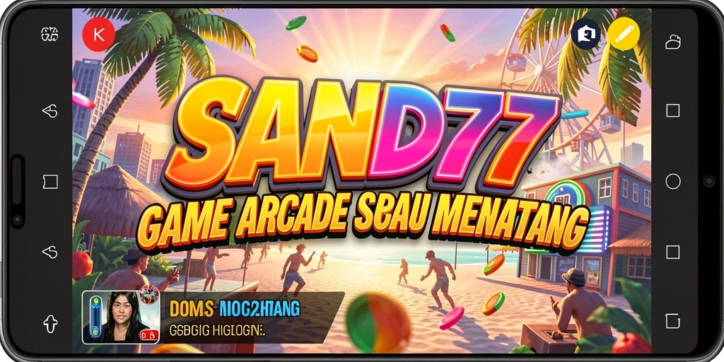 Tampilan screenshot utama SAND77 menunjukkan aksi seru dalam game Arcade.