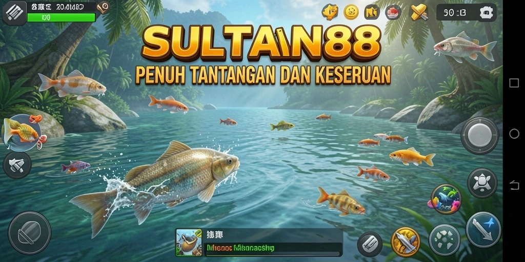 Tampilan memukau dari gameplay Fishing SULTAN88 yang seru.
